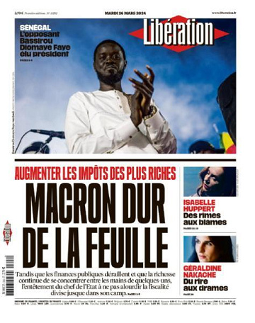Libération du Mardi 26 Mars 2024