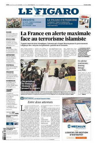 Le Figaro du Mardi 26 Mars 2024
