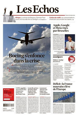 Les Echos du Mardi 26 Mars 2024