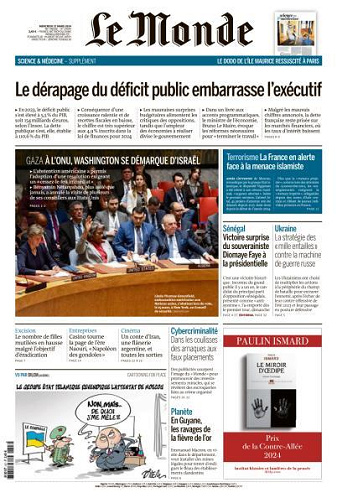 Le Monde du Mercredi 27 Mars 2024