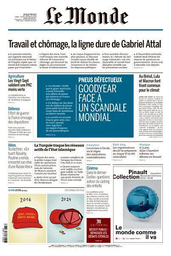 Le Monde du Jeudi 28 Mars 2024