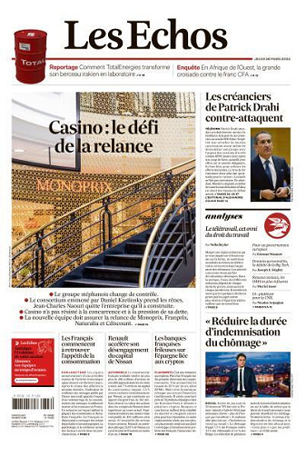 Les Echos du Jeudi 28 Mars 2024