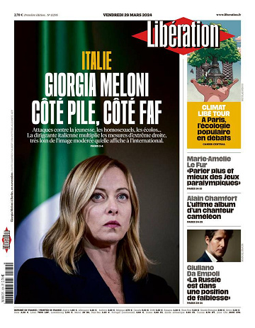 Libération du Vendredi 29 Mars 2024