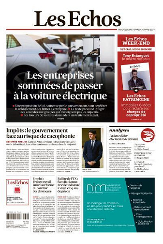 Les Echos du Vendredi 29 et Samedi 30 Mars 2024