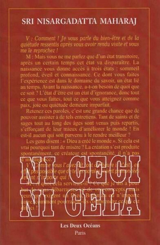 Sri Nisargadatta Maharaj - Ni ceci, ni cela (1986)