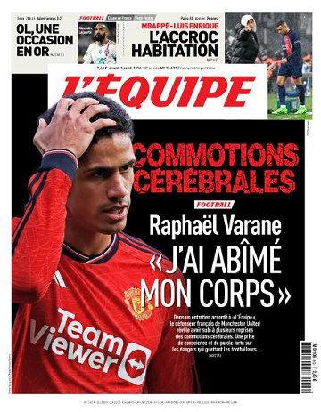 L’equipe du Mardi 2 Avril 2024