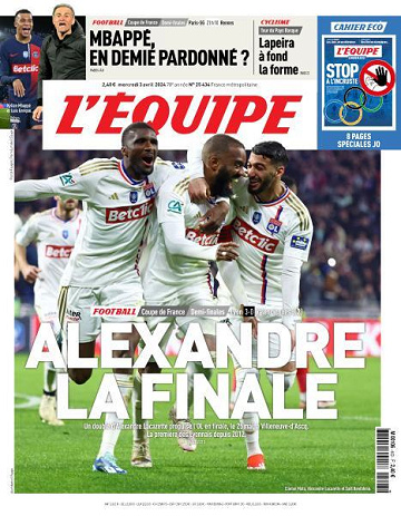 L’equipe du Mercredi 3 Avril 2024