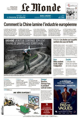 Le Monde du Vendredi 5 Avril 2024