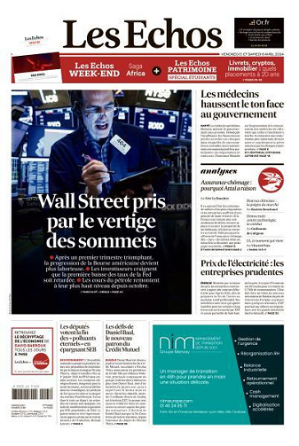 Les Echos du Vendredi 5 et Samedi 6 Avril 2024