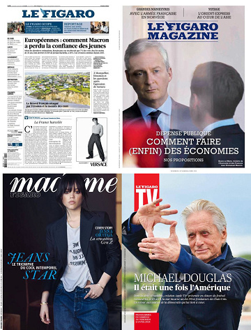 Pack Le Figaro et ses 3 suppléments - Vendredi 5 Avril 2024