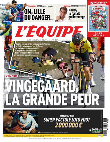 L’equipe du Vendredi 5 Avril 2024