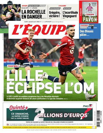 L’equipe du Samedi 6 Avril 2024