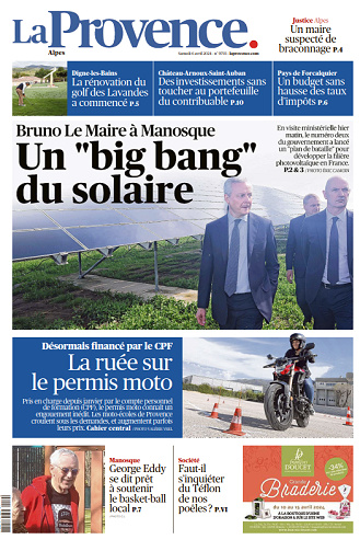 La Provence (9 éditions) du Samedi 6 Avril 2024