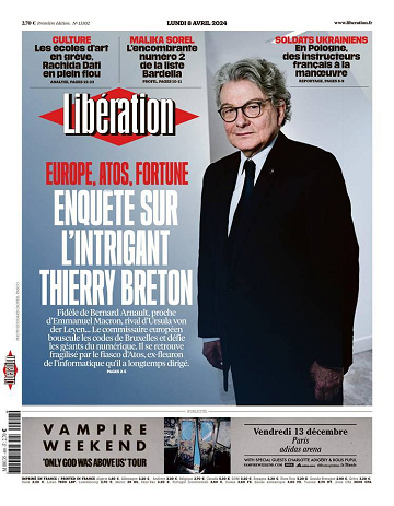 Libération du Lundi 8 Avril 2024