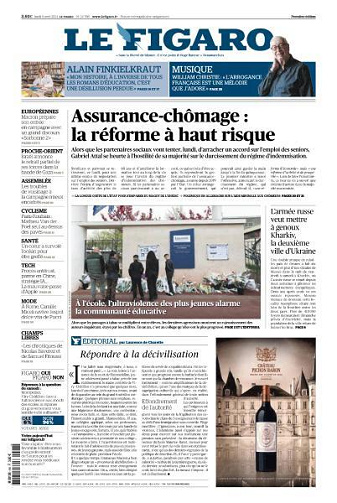 Le Figaro du Lundi 8 Avril 2024