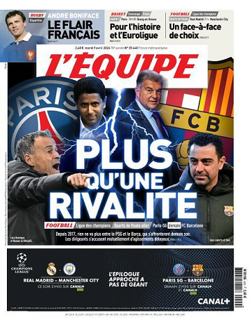 L’equipe du Mardi 9 Avril 2024