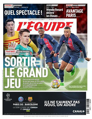 L’equipe du Mercredi 10 Avril 2024