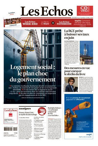 Les Echos du Vendredi 12 et Samedi 13 Avril 2024