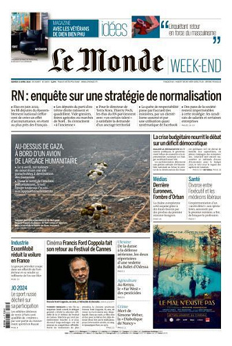 Le Monde du Samedi 13 Avril 2024