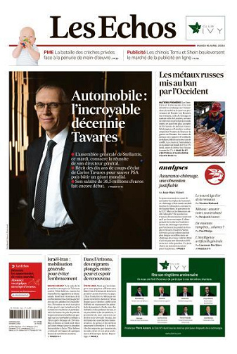 Les Echos du Mardi 16 Avril 2024