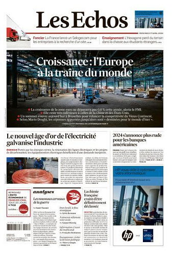 Les Echos du Mercredi 17 Avril 2024