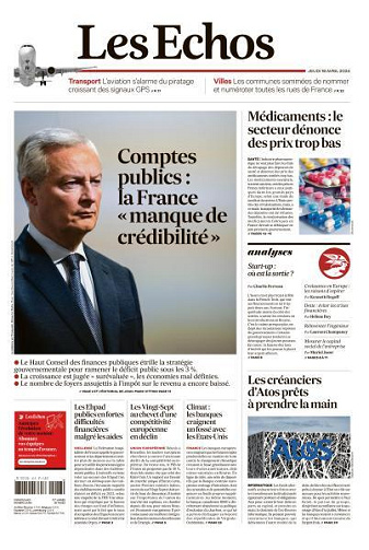 Les Echos du Jeudi 18 Avril 2024