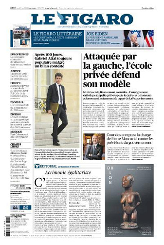 Le Figaro du Jeudi 18 Avril 2024