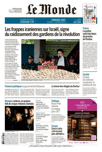 Le Monde du Vendredi 19 Avril 2024