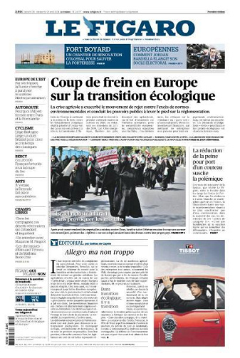 Le Figaro du Samedi 20 et Dimanche 21 Avril 2024