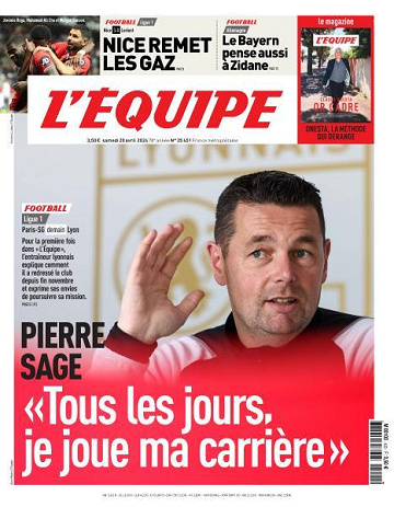 L’equipe du Samedi 20 Avril 2024