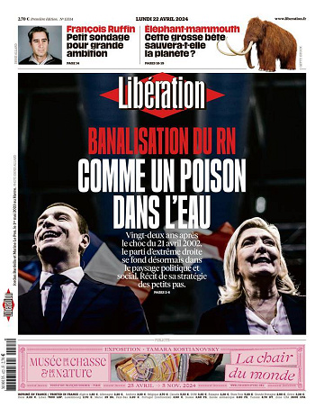 Libération du Lundi 22 Avril 2024