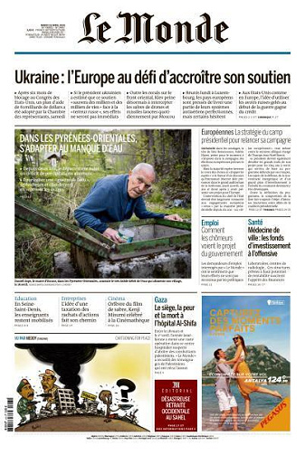 Le Monde du Mardi 23 Avril 2024