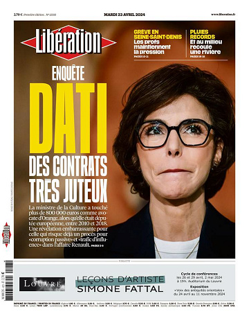 Libération du Mardi 23 Avril 2024