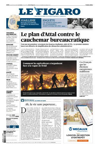Le Figaro du Mardi 23 Avril 2024