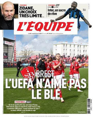 L’equipe du Mardi 23 Avril 2024