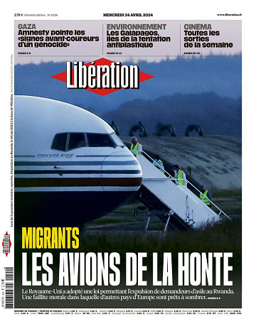 Libération du Mercredi 24 Avril 2024