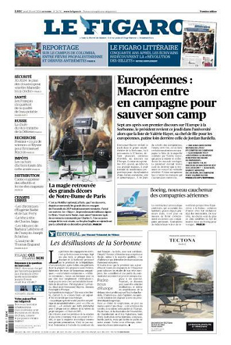 Le Figaro du Jeudi 25 Avril 2024