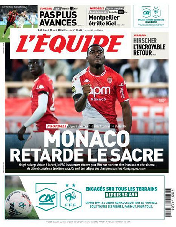 L’equipe du Jeudi 25 Avril 2024