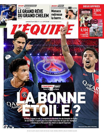 L’equipe du Samedi 27 Avril 2024