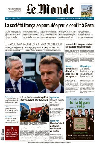 Le Monde du Dimanche 28 et Lundi 29 Avril 2024