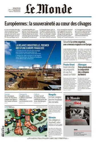 Le Monde du Mardi 30 Avril 2024