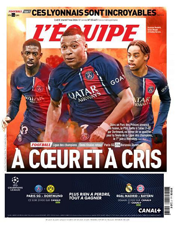 L’equipe du Mardi 7 Mai 2024