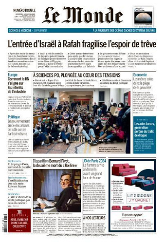 Le Monde du Mercredi 8 et Jeudi 9 Mai 2024
