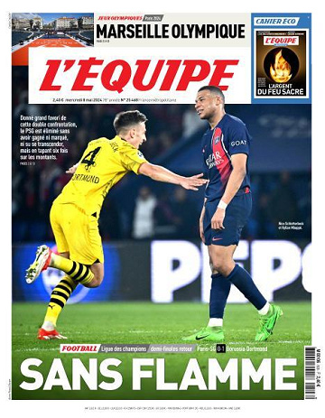 L’equipe du Mercredi 8 Mai 2024