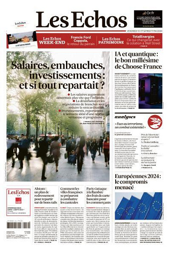 Les Echos du Vendredi 10 et Samedi 11 Mai 2024