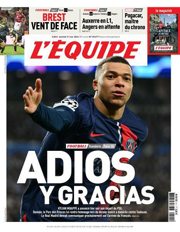 L’equipe du Samedi 11 Mai 2024