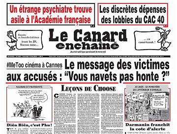 Le Canard Enchaîné du Mercredi 15 Mai 2024