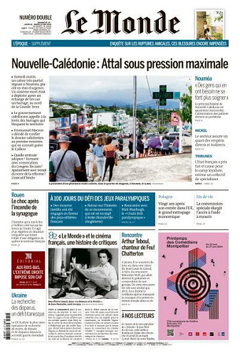Le Monde du Dimanche 19 et Mardi 21 Mai 2024