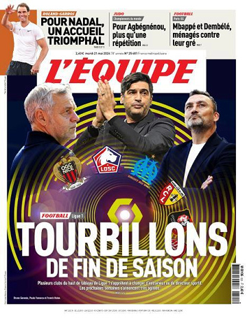 L’equipe du Mardi 21 Mai 2024