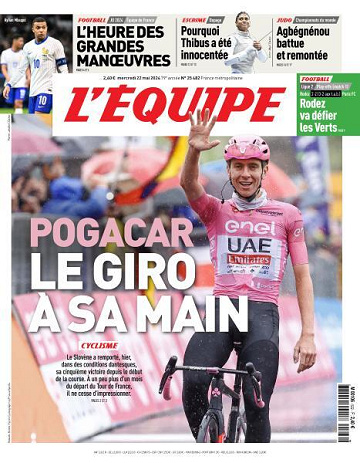 L’equipe du Mercredi 22 Mai 2024